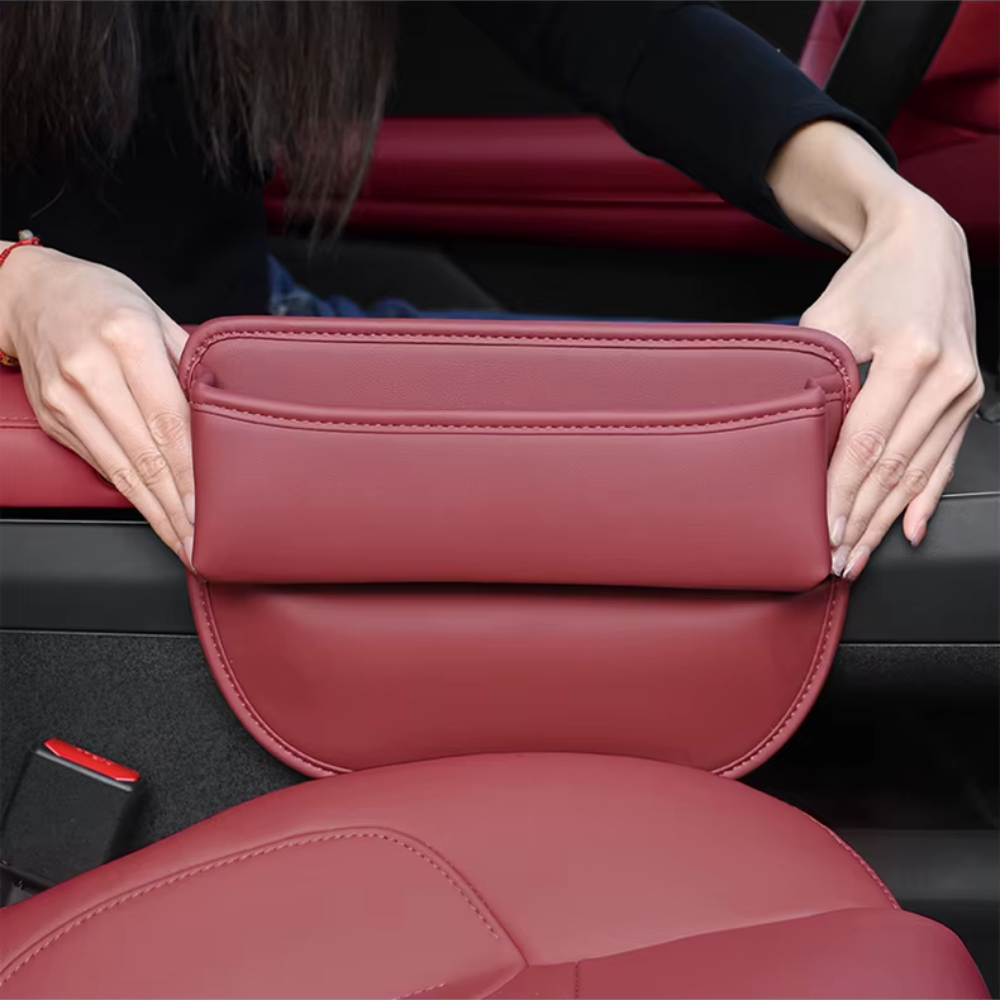Förvaringsfack mellan bilsäte och mittkonsol – PU-läder, universell passform